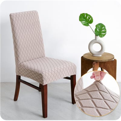 Maulingge Elastische Huis Eetkamerstoelhoes Hotel Jacquard Stoelhoes Stofdicht en Vlekbestendig Stoelhoes Hoes 22*14*6cm gray