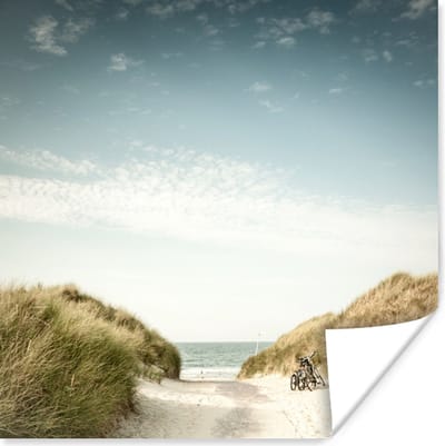Poster Strand - Duin - Lucht - 100x100 cm XXL