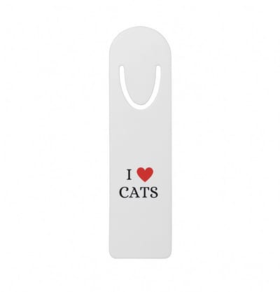 Hacebo® - I love cats metalen boekenlegger - Katten - cadeau kattenliefhebber - cadeau - cadeau poezen liefhebber Bladwijzer boekenleggers - 12.7 cm x 3.2cm