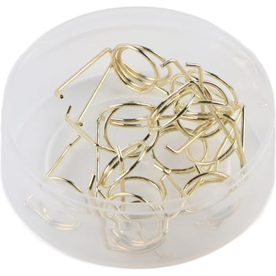 10 stuks Grappige Metalen Galvaniseren Bril Vorm Paperclip Kaart Boek Clips Bestand Classificatie beige