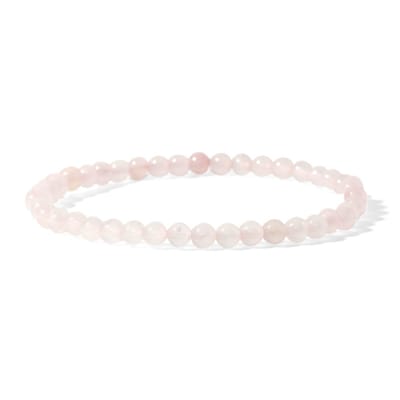 Bixorp Gems Rozenkwarts Edelsteen Armband 4mm - Edelstenen Kralenarmband - Spiritueel Cadeau - 20cm