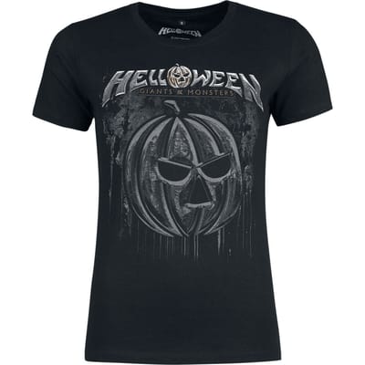Helloween T-shirt - Bloody Pumkin - S tot 3XL - voor Vrouwen - zwart
