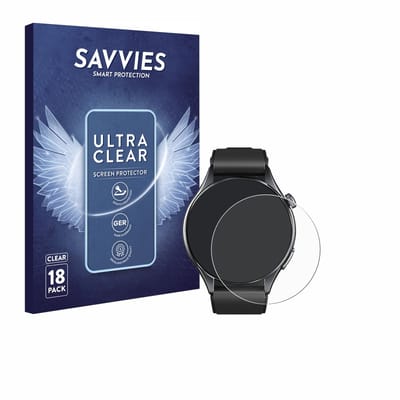 Savvies - Screenprotector voor Marsyu Smartwatch 1.56" - Folie Beschermfolie transparant 18 Stuks