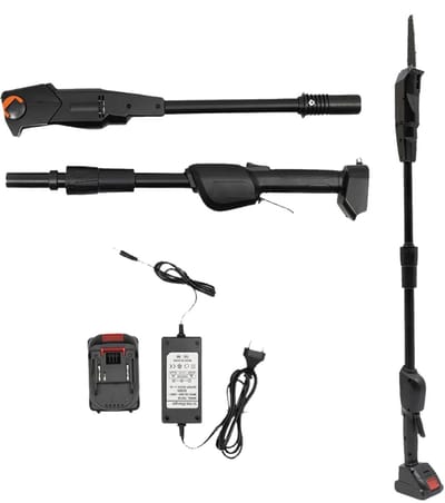 White-Label® Telescopische Snoeischaar - Mini Kettingzaag - Heggenschaar - Takkenschaar - Takkenzaag - Elektrische Snoeizaag met Accu - Zwart