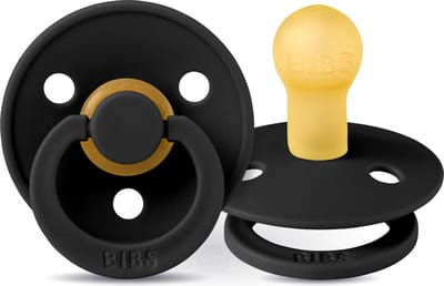 BIBS - Colour Fopspeen Natuurrubber | 0-6 maanden T1 Black