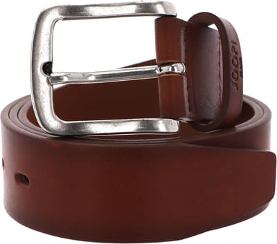 JOOP! Leren Riem Jeans Belt 4,0 CM W85 Sandalwood-Silver Bruine