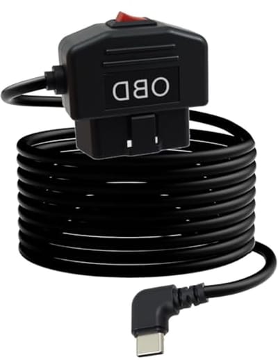 OBD-stroomkabel voor dashcamera's - 3,5m hardwire kit met schakelaar en 24/7 bewaking