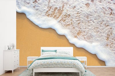 Behang - Fotobehang Strand - Water - Zee - Tropisch - Zomer - Breedte 450 cm x hoogte 300 cm
