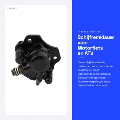 Dailygoods- Schijfremklauw Gemaakt van gesmede aluminiumlegering - ATV/Quad - Motocross - Corrosiebestendig - Verhoogde remdruk - Betrouwbare kwaliteitsgarantie - Remklauw