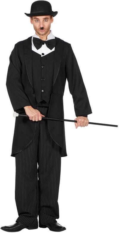 Charley Chaplin kostuum man bi-stretch - Maat 50