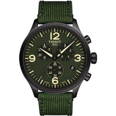 Tissot Speedmaster Serie Kwarts Uurwerk 100m Waterbestendig Horloge 45mm Groen Wijzerplaat Roestvrij Staal PVD-Coated Kast Stofband T116.617.37.097.00 Regular Watch Box,Green Dial black