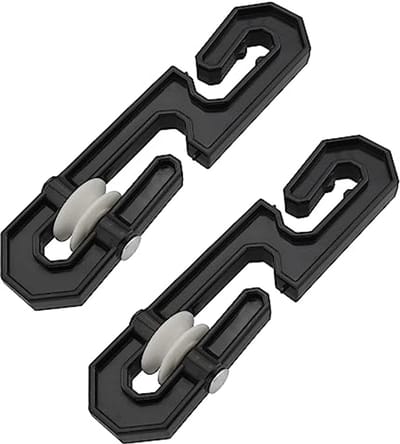 Waslijnspreider 2-pack voor zware lasten - Kunststof en Aluminium Separator in Zwart
