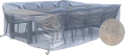 CUHOC - Diamond Tuinmeubelhoesset - Tuinsethoesset - Hoes met stormbanden,aantrekkoord,antislip en afwaterings HOCCIE - 3x2x0.8 M