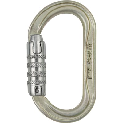 PETZL OXAN TRIACT-LOCK Gold – Hoogsterkte stalen karabiner 38 KN