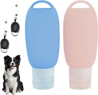 Draagbare hondenvoeding en snackcontainer voor honden, ideaal voor wandelen en buitenactiviteiten, set van 2