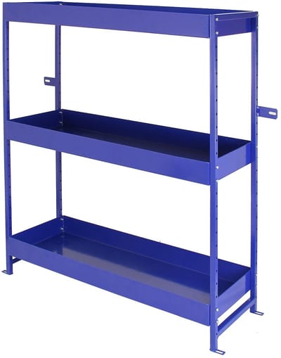 Bedrijfswagen interieur set van 2 - blauw - 116 cm hoog - 6 planken