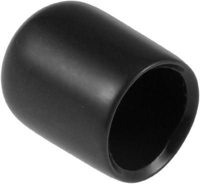 20 Stuks Rubber Eindkap 9mm ID - Zwarte Flexibele Ronde Vinyl Schroefkappen en Draadbeschermers voor Bouten, Schroeven, Buizen, Kabels en Draden - Zachte Rubber Covers voor Bescherming