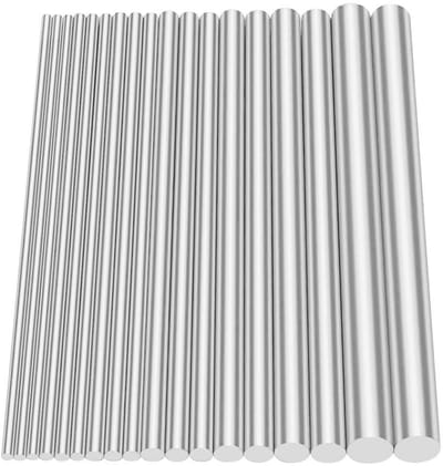 18Pcs Aluminium Solid Round Rod Lathe Bar Stick Assorted voor DIY Craft Tools - Diameter 2.5-8mm - Lengte 100mm