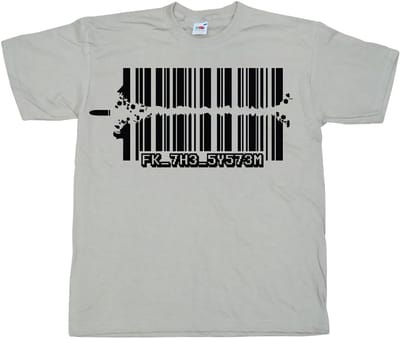 Hybris Fuck The System T-shirt SH-1-15235-H23-4
