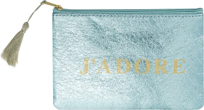 Make-up tas metallic j'adore - blauw