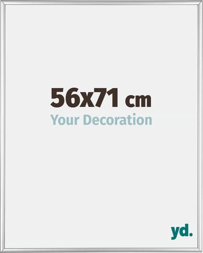 Your Decoration - Fotolijst 56x71 cm - Aluminium - Zilver Hoogglans - Kent