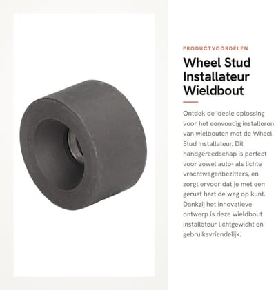 Dailygoods- Wieldbouteninstallateur Geschikt voor Auto's - Handgereedschap - Lichtgewicht - Robuust - Roestvrij Staal - Vermindert Wrijving - Wielboutgereedschap