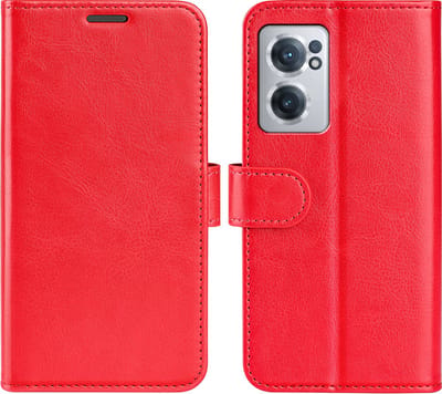 MobyDefend Hoesje - Geschikt voor OnePlus Nord CE 2 - Wallet Book Case (Sluiting Achterkant) - Rood