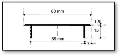 Aluminium Ventilatierooster 80 mm - Diverse Kleuren en Lengtes Beschikbaar