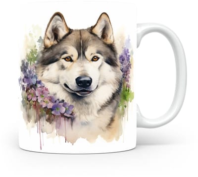 Mok Malamute Beker voor koffie of tas voor thee, cadeau voor dierenliefhebbers, moeder, vader, collega, vriend, vriendin, kantoor, opa, oma, hond, kerst, sinterklaas, verjaardag