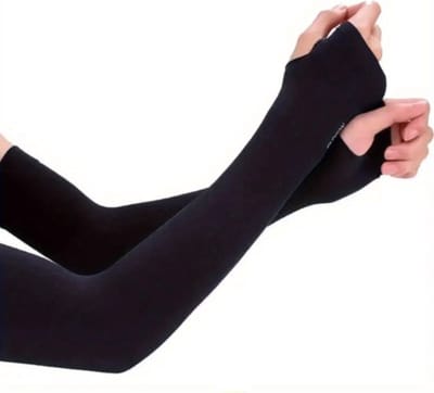 Bovista Polswarmers - Armwarmers Dames - Duimopening - Armstukken - Zwart