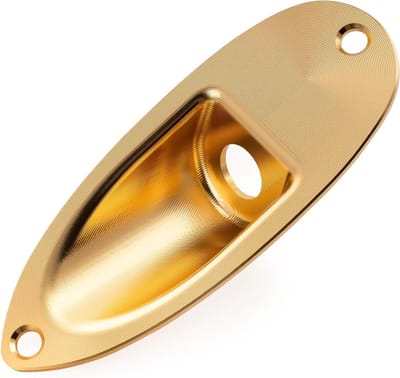 Gitaar Jackplaat - Gitaar Onderdeel - Elektrische Gitaar - CNC Aluminium - 3/8 Inch - Goud