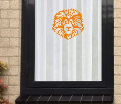 Voetbal EK WK (raam) sticker set herbruikbaar Leeuw van Oranje | Rosami Decoratiestickers