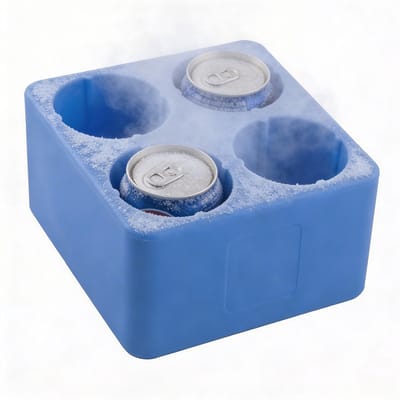 Koelelement - Cool Pak - Koelbox - 4 Dranken - Ideaal voor Bezorgers - Uniek - 1.8kG Heavy Duty - 20x20x10cm - Cryogene Vloeistof - Meerdere toepassingen - Geleverd zonder Tas