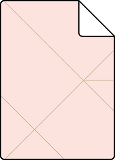 Proefstaal ESTAhome behang grafische lijnen zacht roze en goud - 26.5 x 21 cm - 139211-S