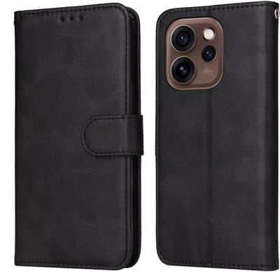 Telestore - Zwart agenda book case hoesje - Telefoonhoesje geschikt voor Oppo Reno15 Pro 5G / Oppo Reno 15 Pro 5G