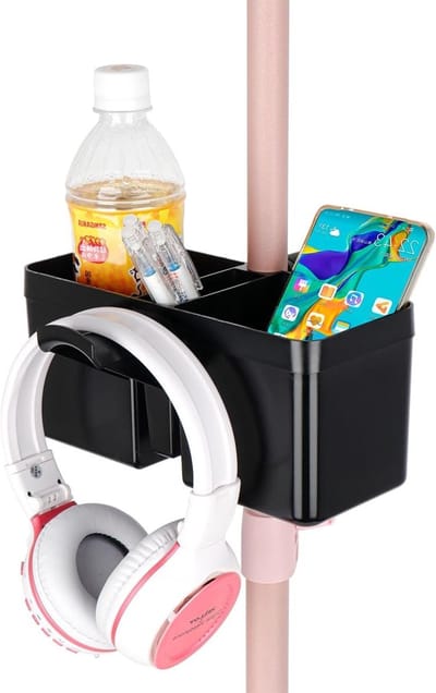 Multifunctionele microfoonstandaard met bekerhouder, geschikt voor 12-22mm stangen, ideaal voor opnames en evenementen