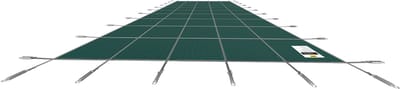 VEVOR Inbouw Zwembadafdekking 5,47x11,47 m PP Rechthoekige Afdekking Buitenzwembad tegen Puin Sneeuw Solar Zwembad Beschermer Strakke Mesh Aardbout Messing voor Zwembaden 4,87x11 m Tuin Huis Groen