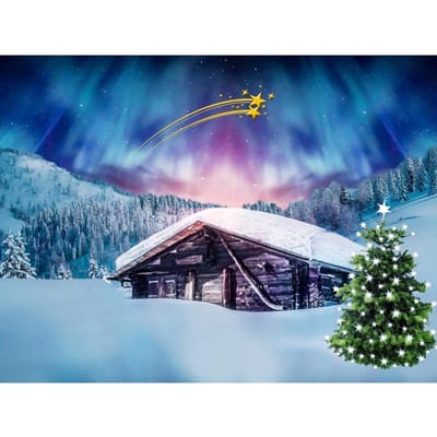 Diamant borduurwerk landschap volledige ronde diamant schilderij winter kerstboom foto's steentjes 20X30CM gray