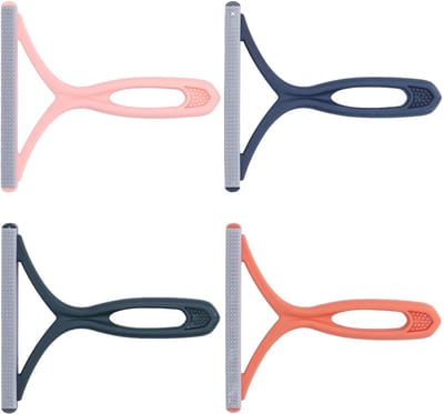 Dailygoods- Lintremover met Vernieuwd Handvat - Pluizenverwijderaar - Draagbare Haarverwijderaar - Dubbelzijdige Borstel - ABS-Materiaal - Voor Kleding en Meubels