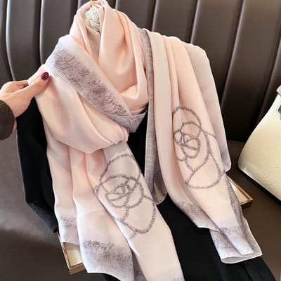 Zachte Imitatiezijde Sjaal 90x180 cm voor Dames - Hoofddoek, Bandana en Halsdoek-F-20 - Pink