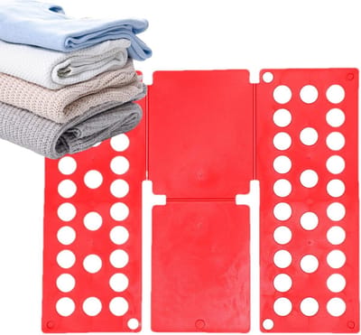 Kledingvouwplank - Vouwhulp Wasgoed - Kleding Snel Vouwen - Ruimte Optimaliserend Design - 40 x 48 cm - Rood