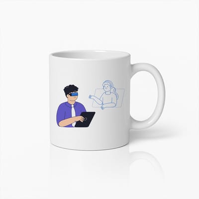 Innovatieve Virtuele Meeting Mok – Moderne Koffiebeker voor Thuiswerkers en Kantoorfanaten