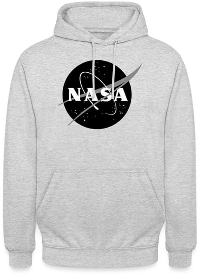 NASA zwart-wit klassiek logo Hoodie Unisex