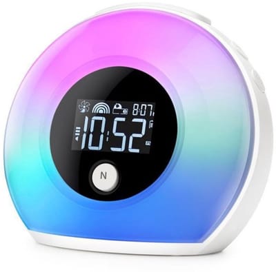 Wekker met zonsopgangsimulatie - Daglichtwekker - Weklamp - Nachtlampje - Dimbaar - Slaapkamerwekker - Wit