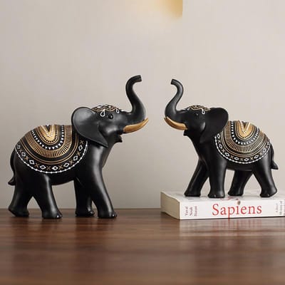 Europese Stijl Goudfolie Olifant Ornamenten Woonkamer TV-meubel Wijnkast Entree Decoratie Hars Ambachtelijke Decoraties voor Huis