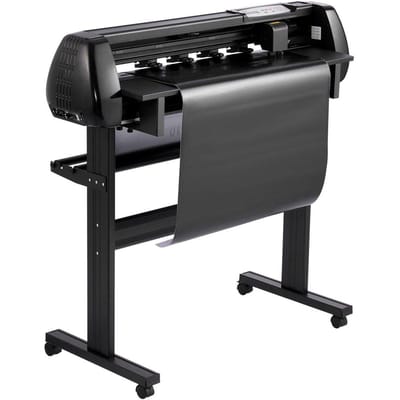 Vinyl Snijmachine, Maximale Invoerbreedte 870 mm, Dubbele Messen, Verstelbare Kracht en Snelheid, LED Display, Vinyl Plotter Snijder Printer met Signmaster