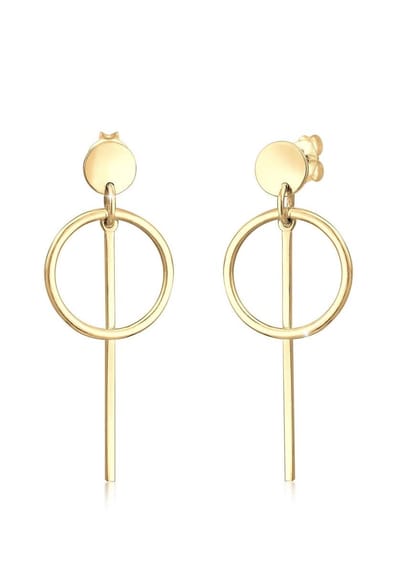 Elli - Oorbellen - Dames Oor Hanger Geo Cirkel Basis Minimaal Cool in 925 Sterling Zilver - Dames
