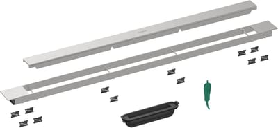 Hansgrohe RainDrain Match Plus - Douchegoot 80 cm, met rooster, geborsteld roestvrij staal 56215800