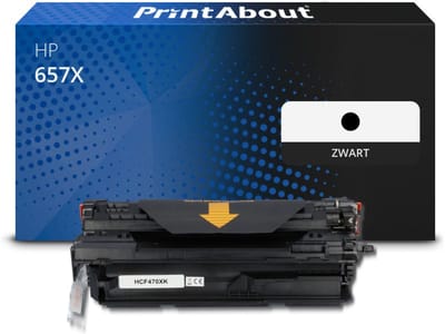 PrintAbout huismerk Toner 657X (CF470X) Zwart Hoge capaciteit Geschikt voor HP
