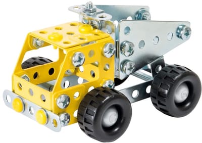 Eitech® Bouwdoos – Mini Kiepwagen – 102-delig – Metalen Bouwpakket met Gereedschap – Constructiespeelgoed – Vanaf 6 Jaar